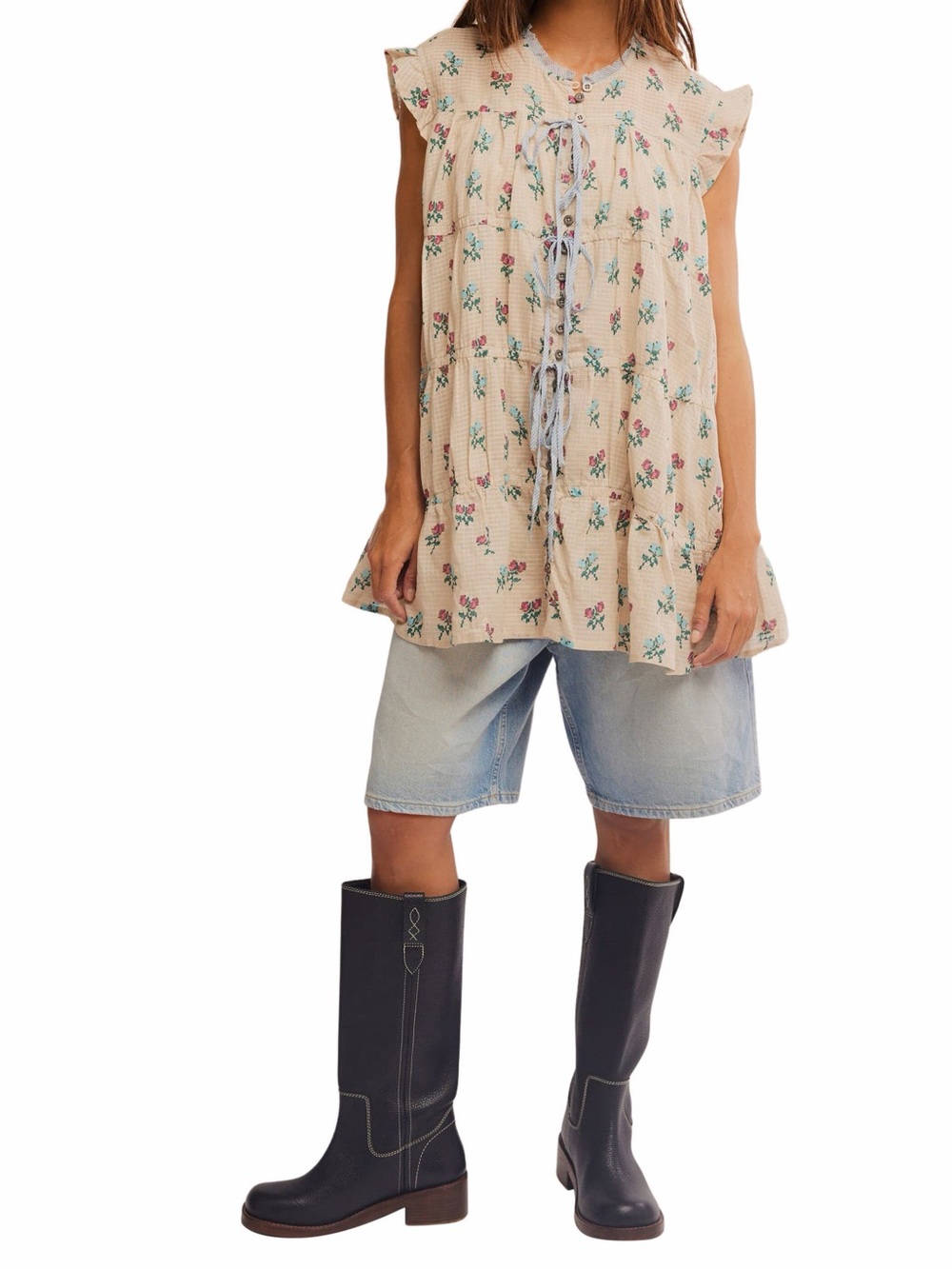 Free People Sundown Print Tunic Dress